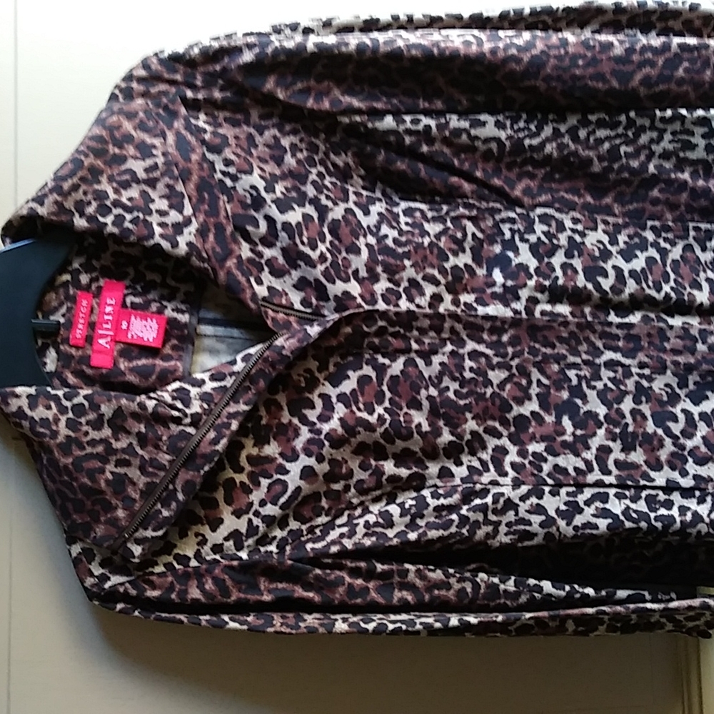 A Line Leopard Print Jacket Nwt - image 1